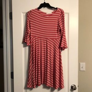 Chris and Carol Pink/White Striped Dress